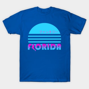 Vaporwave Florida Kanji Retro 80s 90s T-Shirt